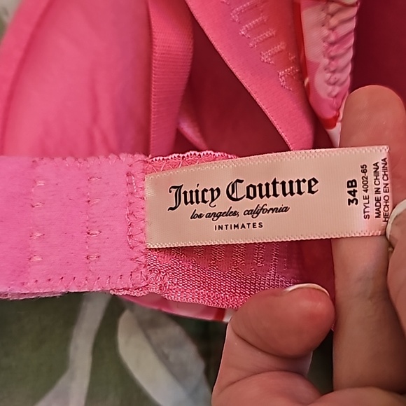Juicy Couture Hearts Bra Size 34B NWOT - Picture 6 of 6
